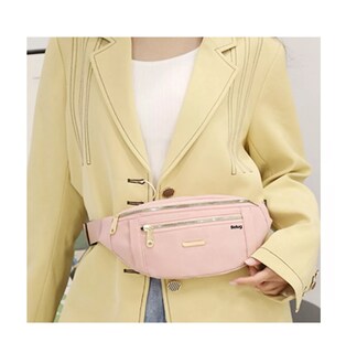 Foto 2 | Riñonera Belug Multiusos Impermeable De Gran Capacidad Para Mujer Rosa