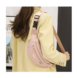 Foto 3 | Riñonera Belug Multiusos Impermeable De Gran Capacidad Para Mujer Rosa