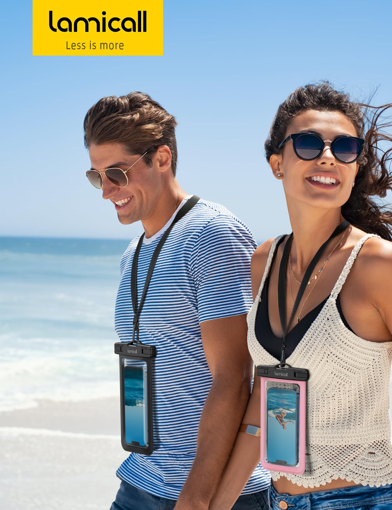 Foto 4 pulgar | Bolsas Impermeables Lamicall Beach Vacation Essentials, Color Rosa - Venta Internacional.