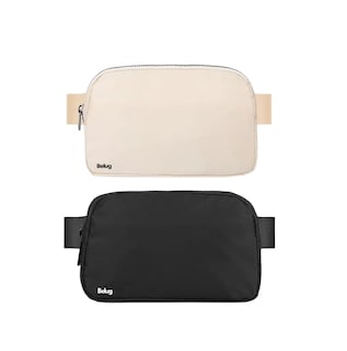 Foto 1 | 2 Cangurera Belug Deportiva Multiusos Impermeable Correr Negro Y Beige