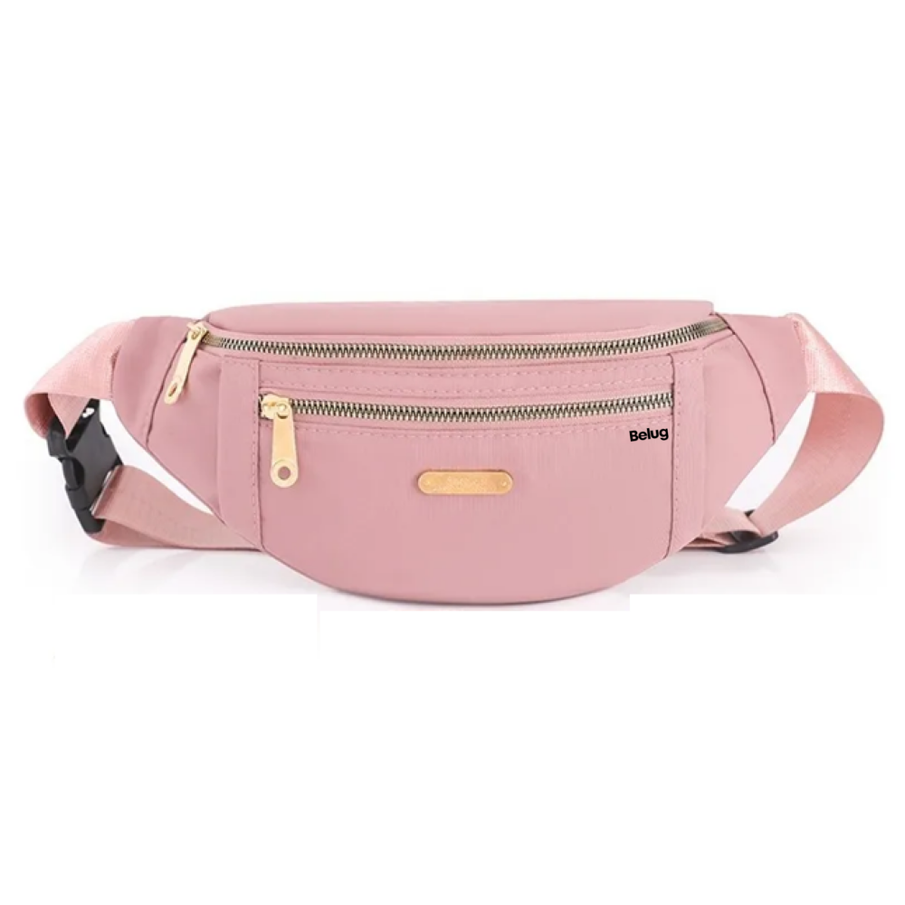 Riñonera Multiusos Impermeable De Gran Capacidad Para Mujer Belug,  Rosa