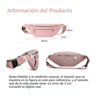 Foto 2 | Riñonera Multiusos Impermeable De Gran Capacidad Para Mujer Lab.g, Rosa