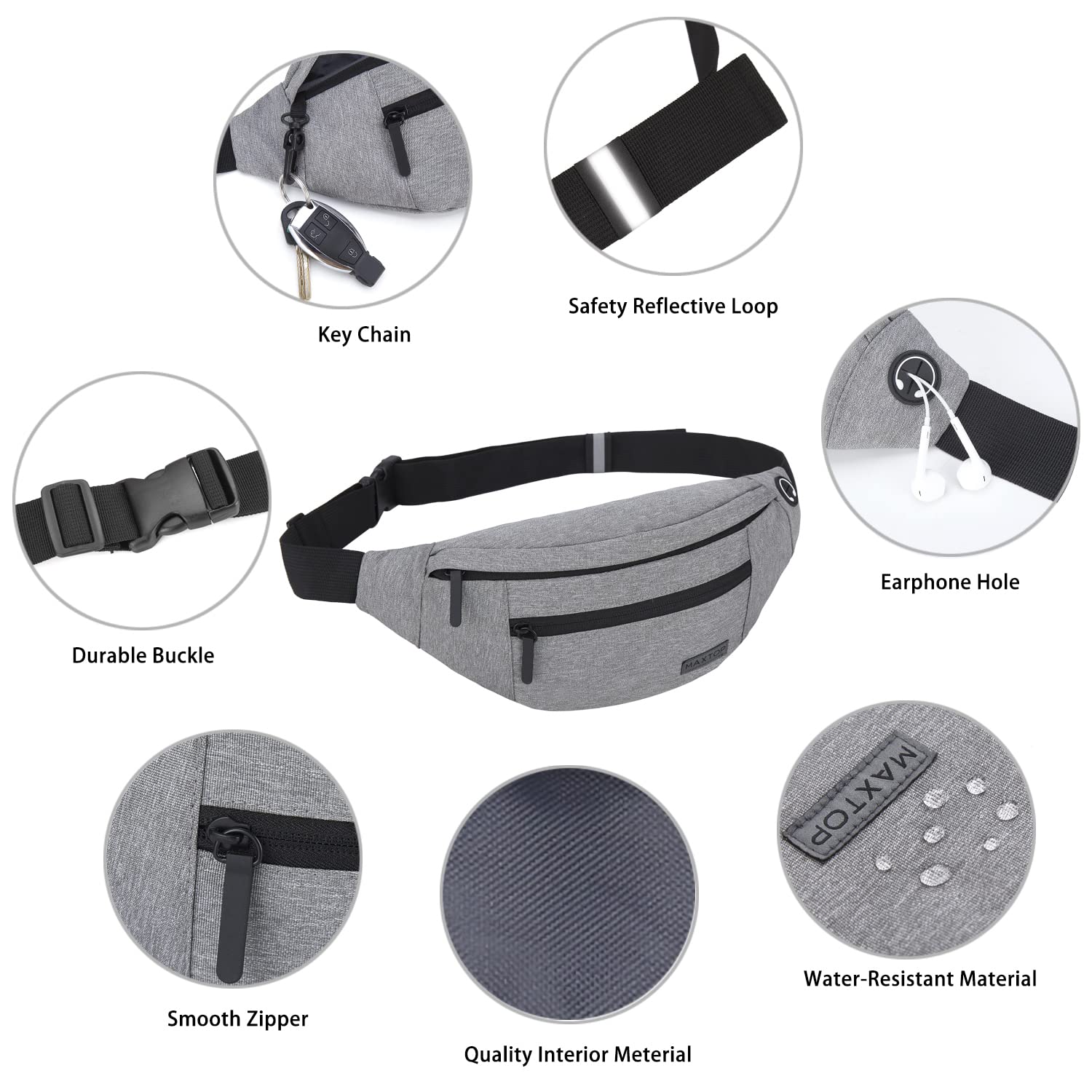 Foto 5 pulgar | Bandolera Maxtop Travel Essentials Riñonera Unisex - Venta Internacional.