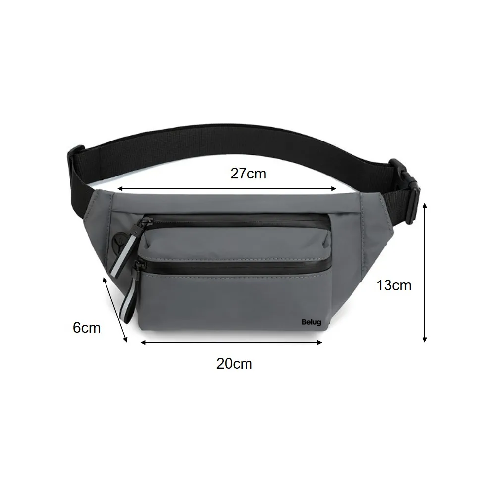 Foto 3 pulgar | Riñonera Belug  Deportiva Ajustable  Bolsa Gris