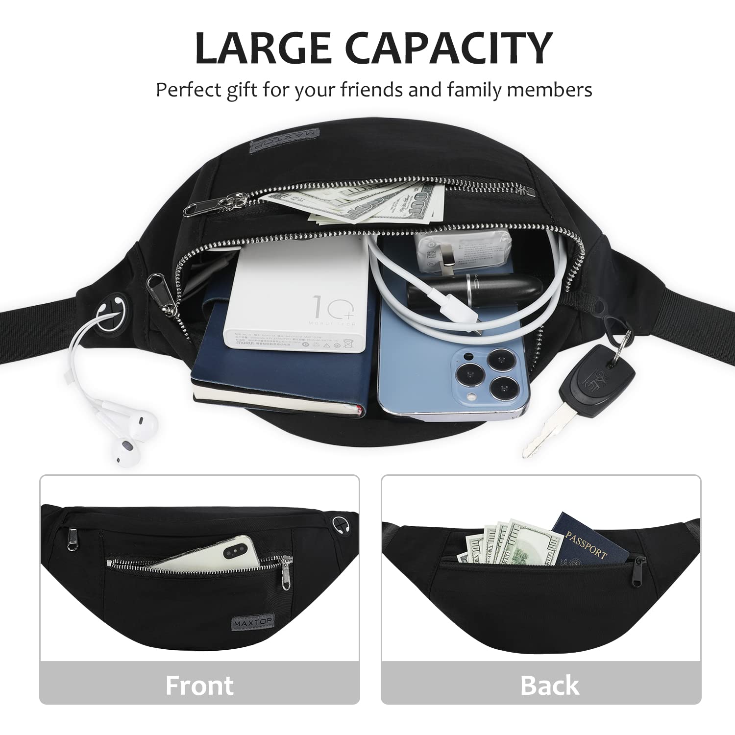 Foto 3 | Riñonera Fanny Pack Maxtop  Grande  Para Mujer Y Hombre - Venta Internacional.