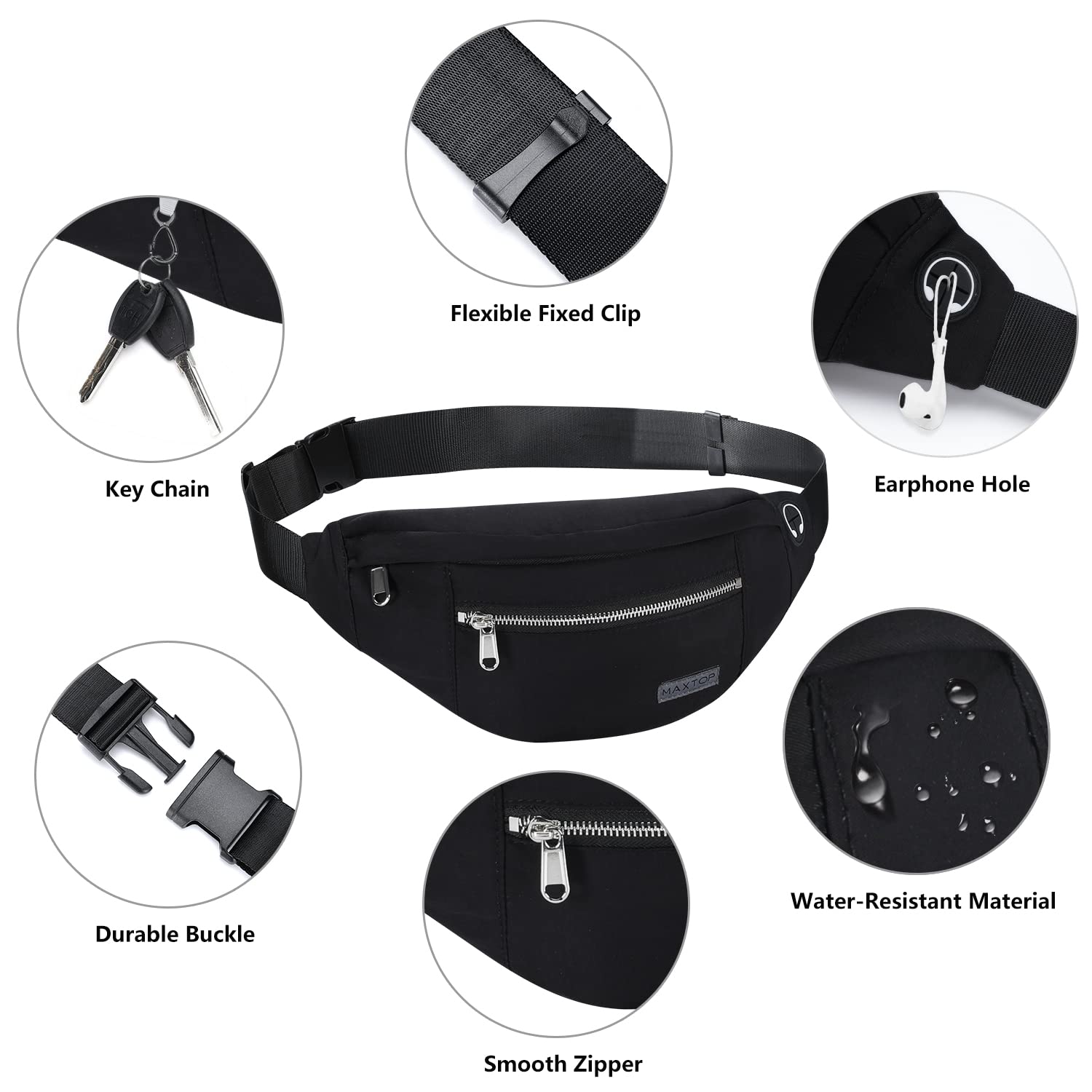 Foto 4 | Riñonera Fanny Pack Maxtop  Grande  Para Mujer Y Hombre - Venta Internacional.