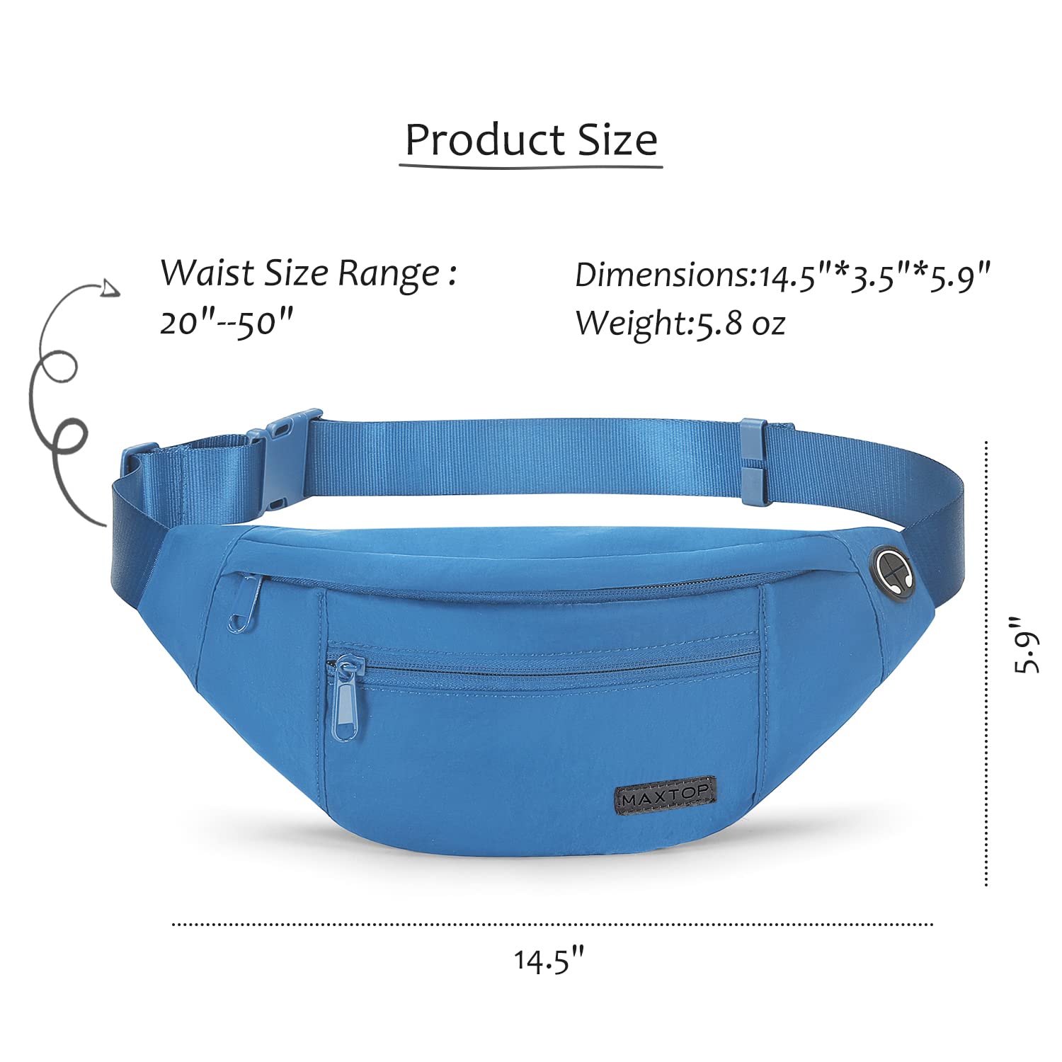 Foto 5 | Riñonera Fanny Pack Maxtop  Grande  Para Mujer Y Hombre - Venta Internacional.