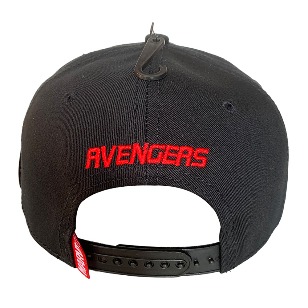 Foto 4 pulgar | Gorra Marvel Avengers color Negro Bordado 3d con Reflejante de 57 cm