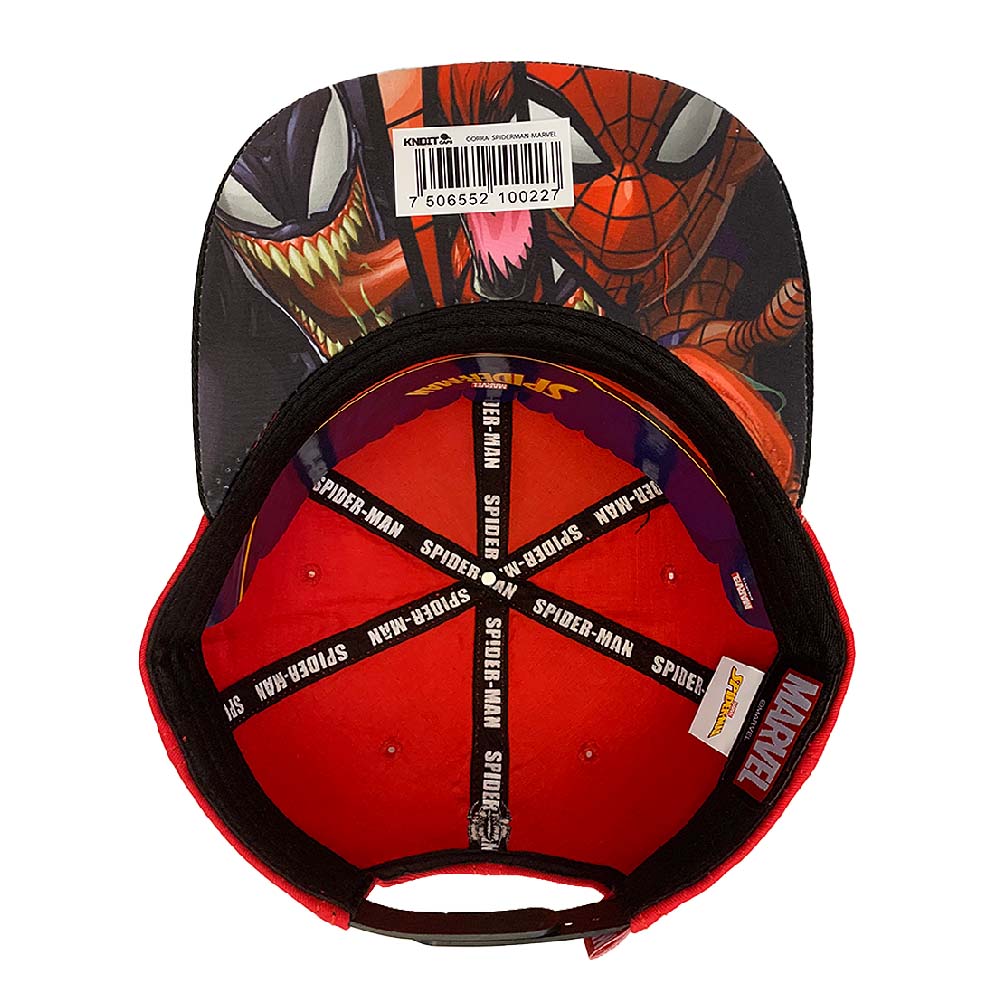 Foto 3 pulgar | Gorra Marvel Spider-man color Negro con Rojo Bordado 3d de 57 cm