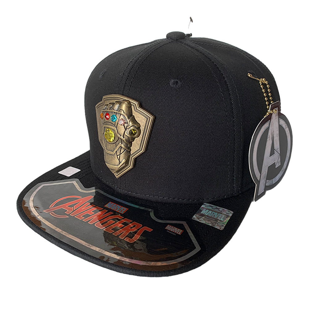 Foto 2 pulgar | Gorra Marvel Thanos color Negro Placa Metálica Latón viejo 57 cm