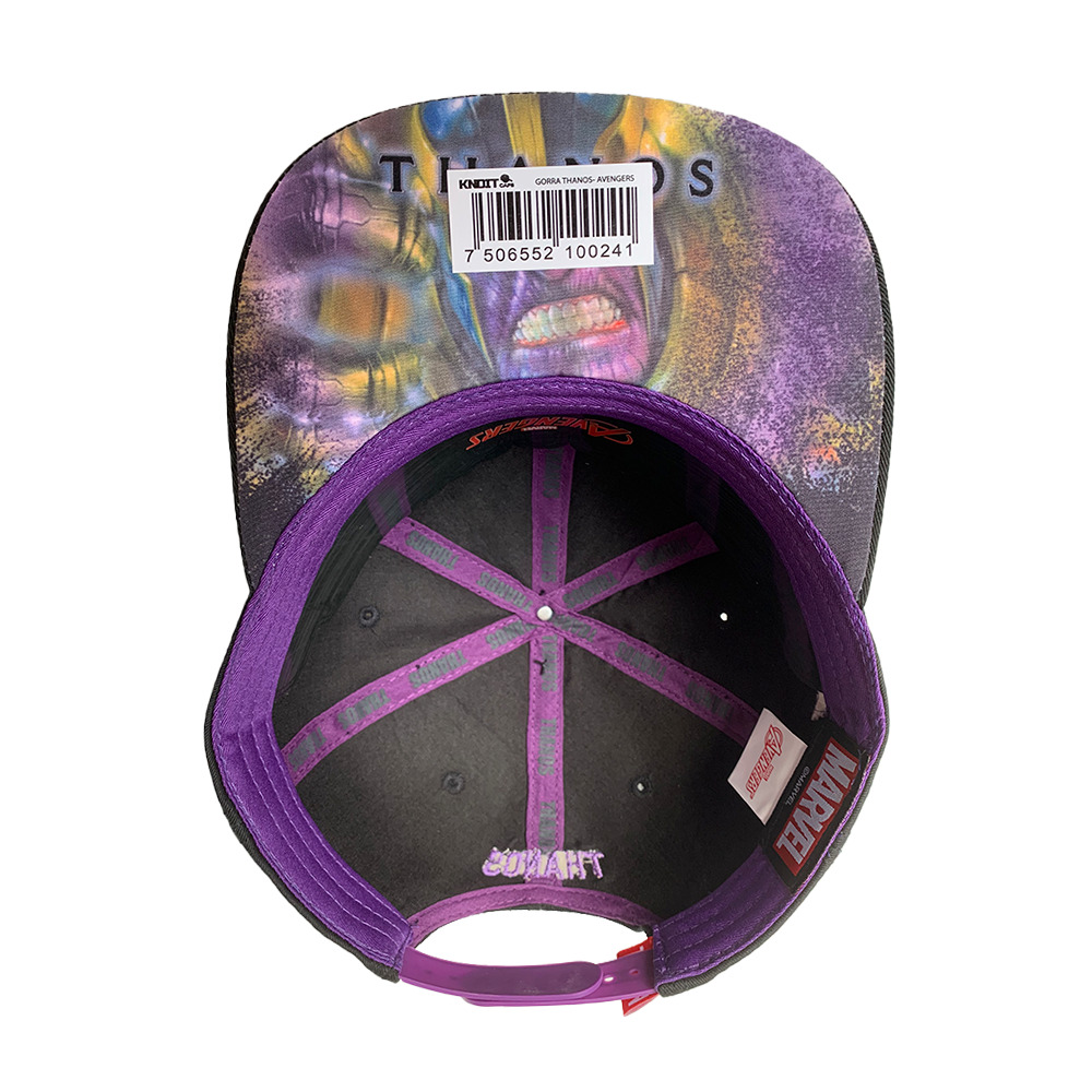 Foto 3 pulgar | Gorra Marvel Thanos color Negro Placa Metálica Latón viejo 57 cm