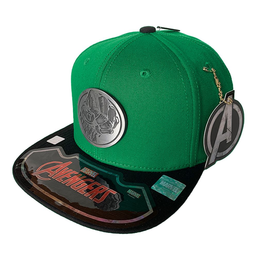 Foto 2 pulgar | Gorra Marvel Hulk Placa Metálica Mate Verde 57 Cm