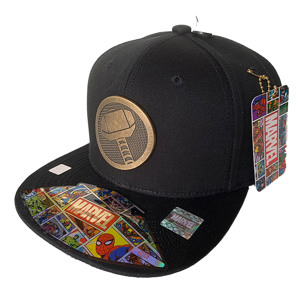 Foto 2 pulgar | Gorra Marvel Thor Placa Latón Viejo color Negro 57 Cm