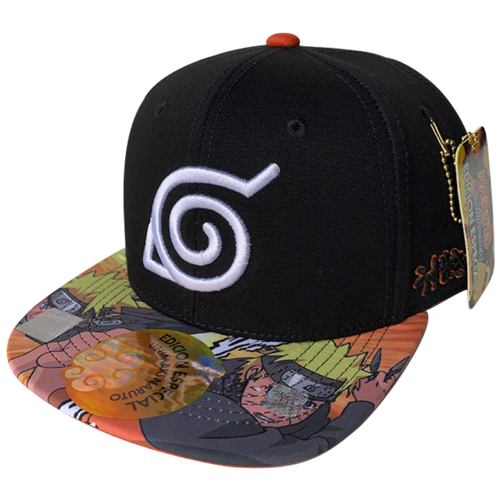 Foto 2 pulgar | Gorra VIZ Media Naruto Shippuden color Negro Edición Especial Naruto Uzumaki Bordado 3d 57 Cm