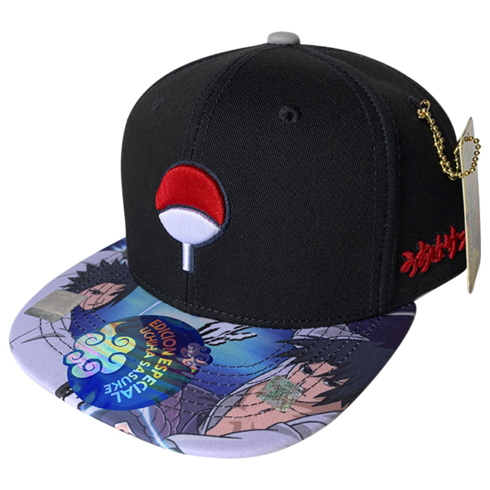 Foto 2 pulgar | Gorra Naruto Shippuden Edición Especial Sasuke Uchiha Bordado 3D color Gris con Negro 57 cm