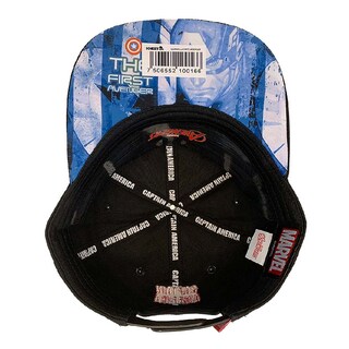 Foto 2 | Gorra Marvel Capitán América Placa Cromada Brillante color Azul Marino 57 cm