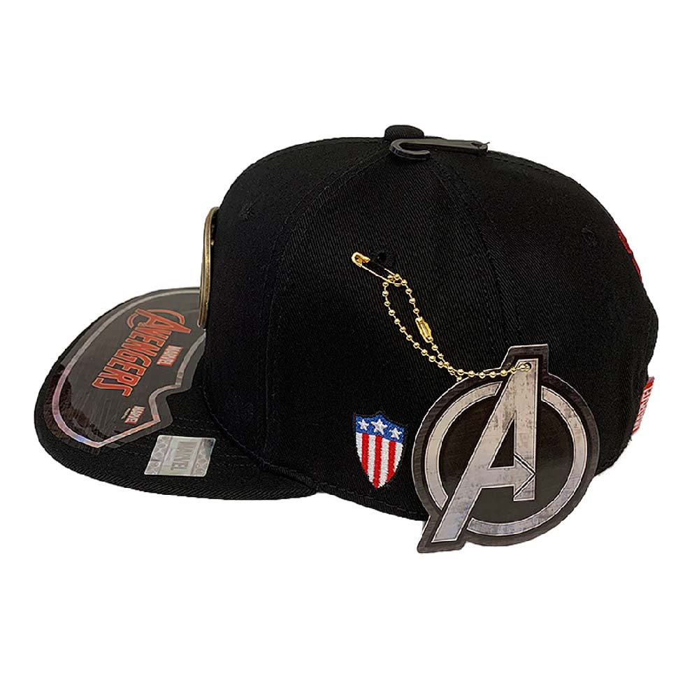 Foto 3 pulgar | Gorra Marvel Capitán América Placa Laton Viejo color Negro 57 cm