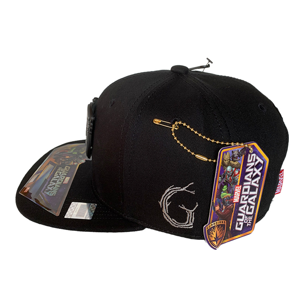 Foto 3 pulgar | Gorra Marvel Groot Placa Metálica Mate color Negro de 57 Cm