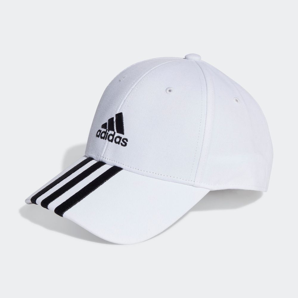 Foto 3 | Gorra de Beisbol Adidas 3 Franjas Sarga de Algodón Blanco Unisex