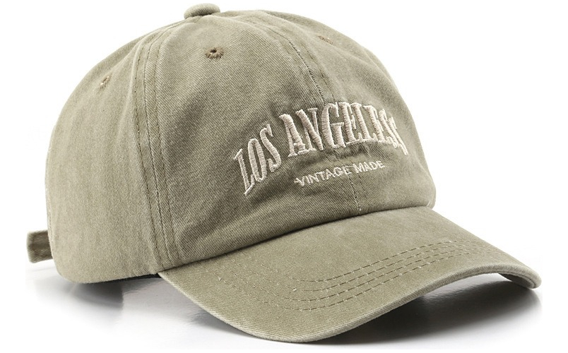 Los Angeles Alfabeto Lavado Gorra De Béisbol Hombre Mujeres Beige