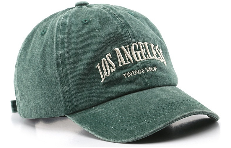Foto 2 pulgar | Los Angeles Alfabeto Lavado Gorra De Béisbol Hombre Mujeres Verde