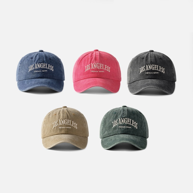 Foto 4 pulgar | Los Angeles Alfabeto Lavado Gorra De Béisbol Hombre Mujeres Verde