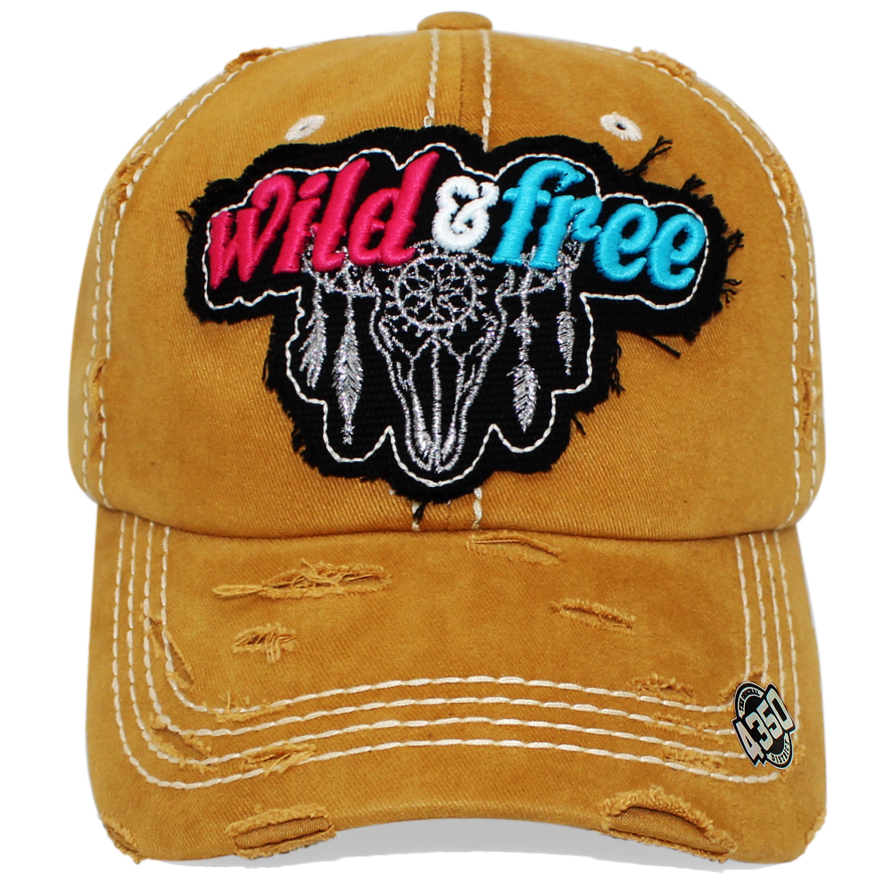 Foto 2 pulgar | Gorra Original Curva Pook Frase Wild And Free