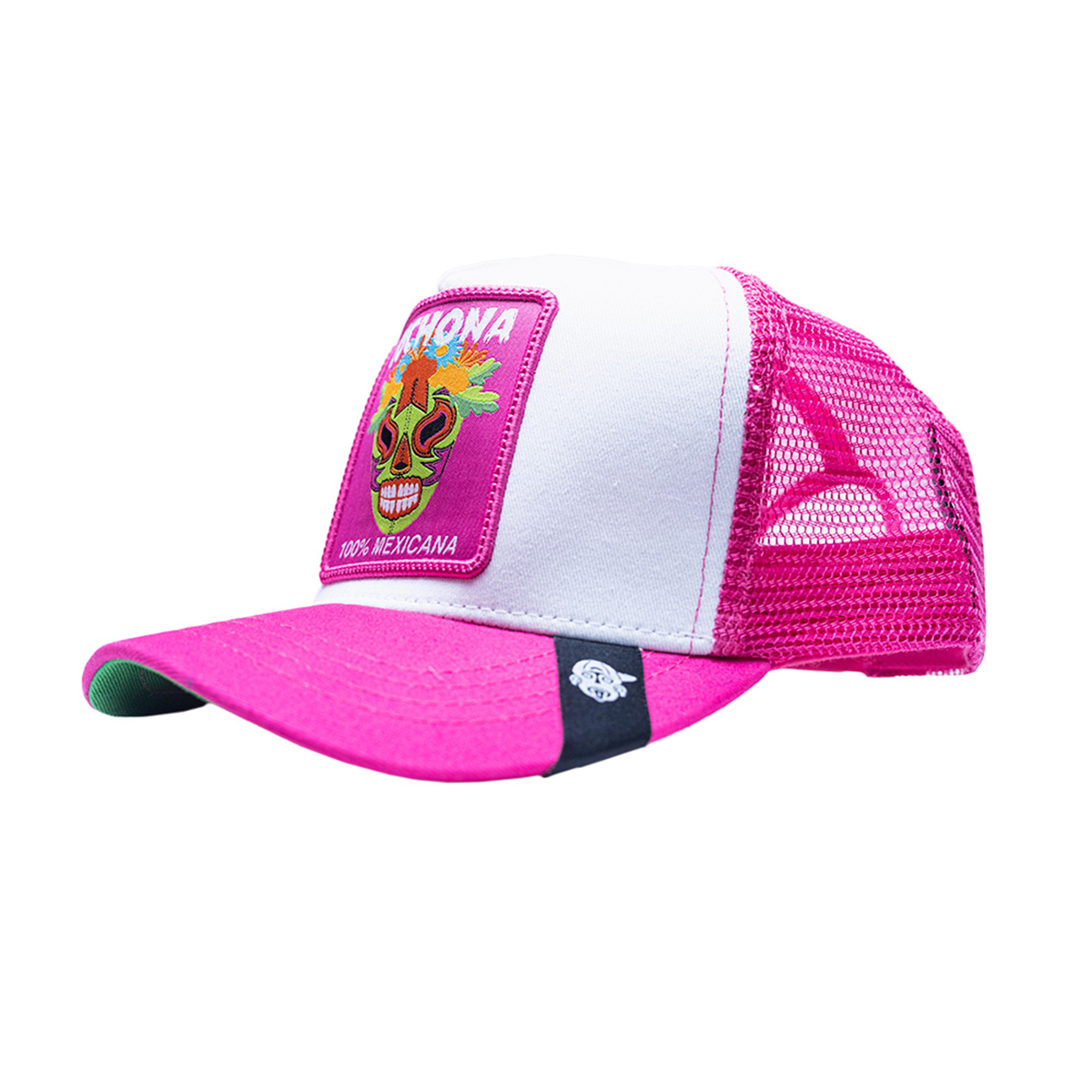 Foto 3 pulgar | Gorra Original Curva Pook Frase Luchona 100% Mexicana