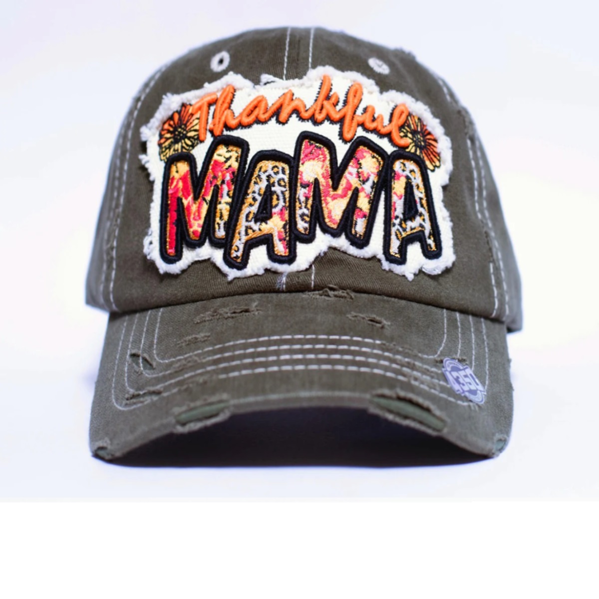 Foto 2 pulgar | Gorra Original Curva Pook Frase Thankful Mamà