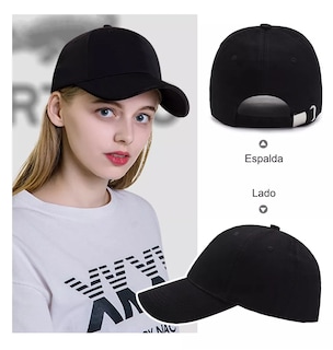 Foto 3 | Gorras Deportivas Cómodas Unisex Color: Negro + Blanco