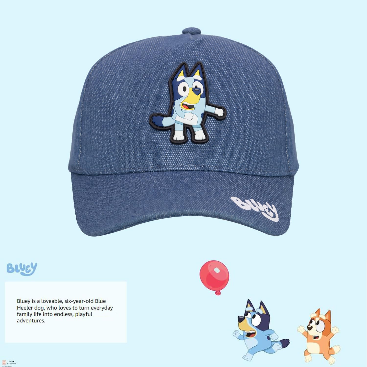 Foto 7 pulgar | Gorra De Béisbol Bluey Hat Ajustable Para Niños Pequeños, Algodón - Venta Internacional.