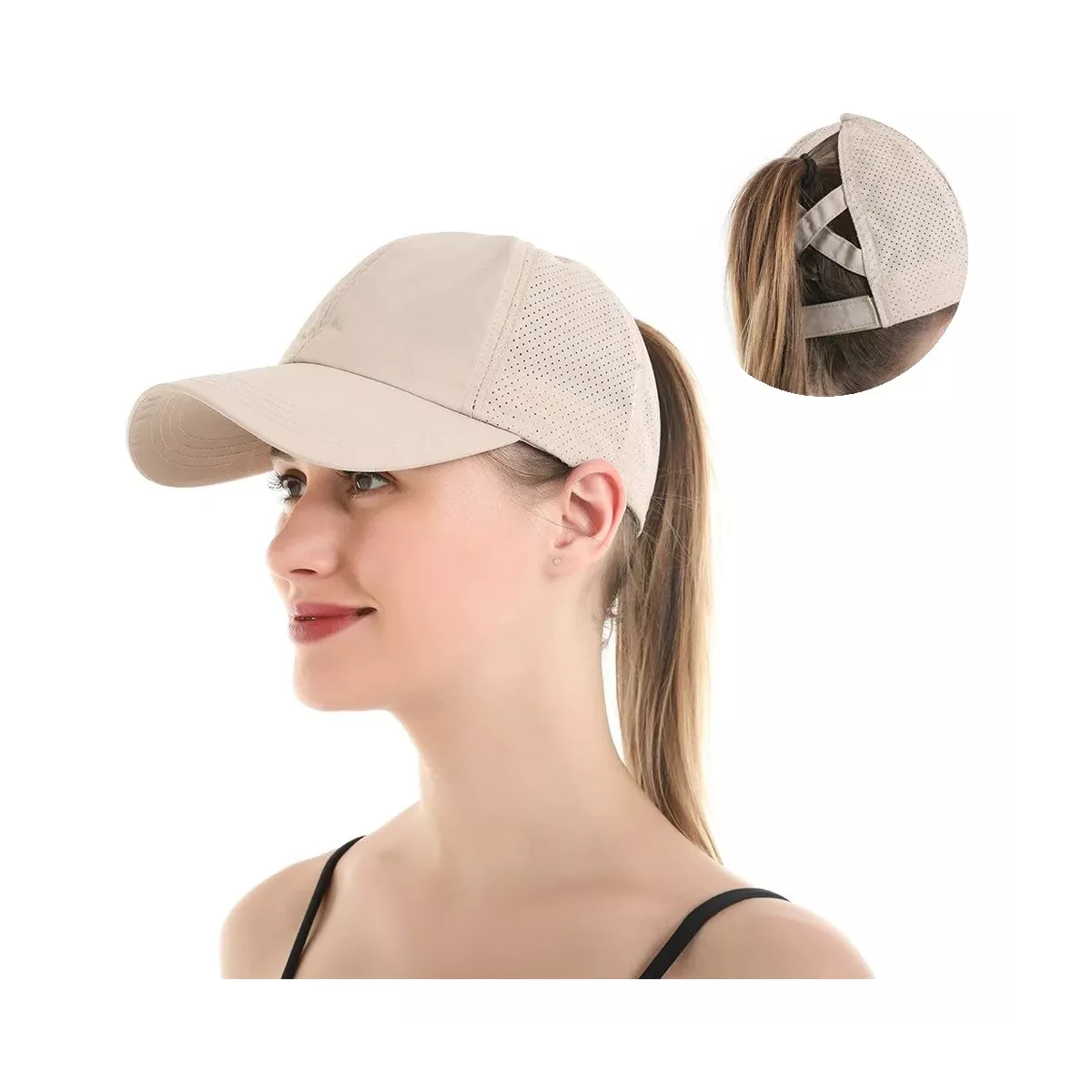 Foto 4 pulgar | Gorra Deportiva Transpirable Eo Safe Imports Esi-17347 Beige