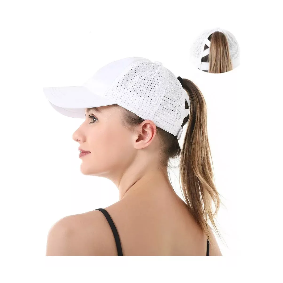 Foto 3 pulgar | Gorra Deportiva Transpirable Eo Safe Imports Esi-17348 Blanco