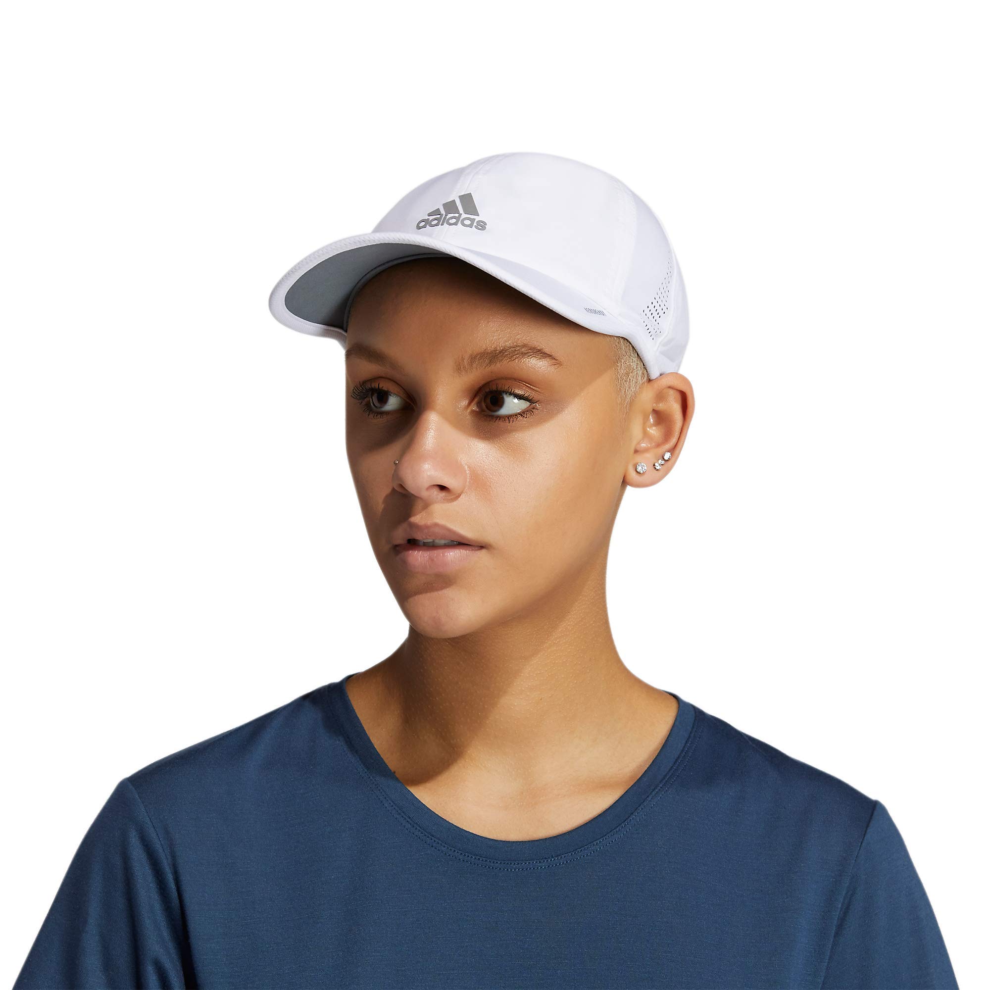 Foto 6 pulgar | Gorra Adidas Superlite Reflectante Blanco/plateado Para Mujer - Venta Internacional.