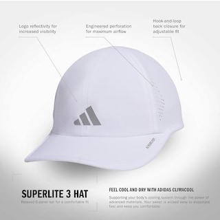 Foto 2 | Gorra Adidas Superlite Para Mujer Blanco/plateado Metalizado - Venta Internacional.