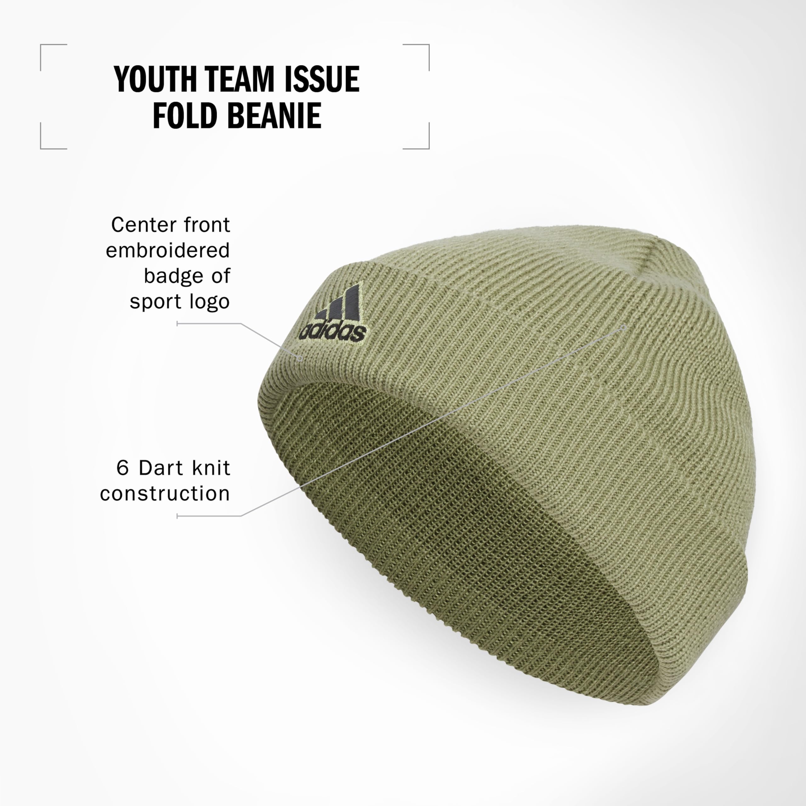 Foto 2 | Gorro Adidas Team Issue Kids Con Puños, Ajuste Estándar, Acrílico - Venta Internacional.