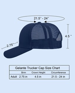 Foto 6 | Gorra De Béisbol Gelante Tr001 Mesh Trucker, Paquete De 12 Unidades, Azul Marino - Venta Internacional.