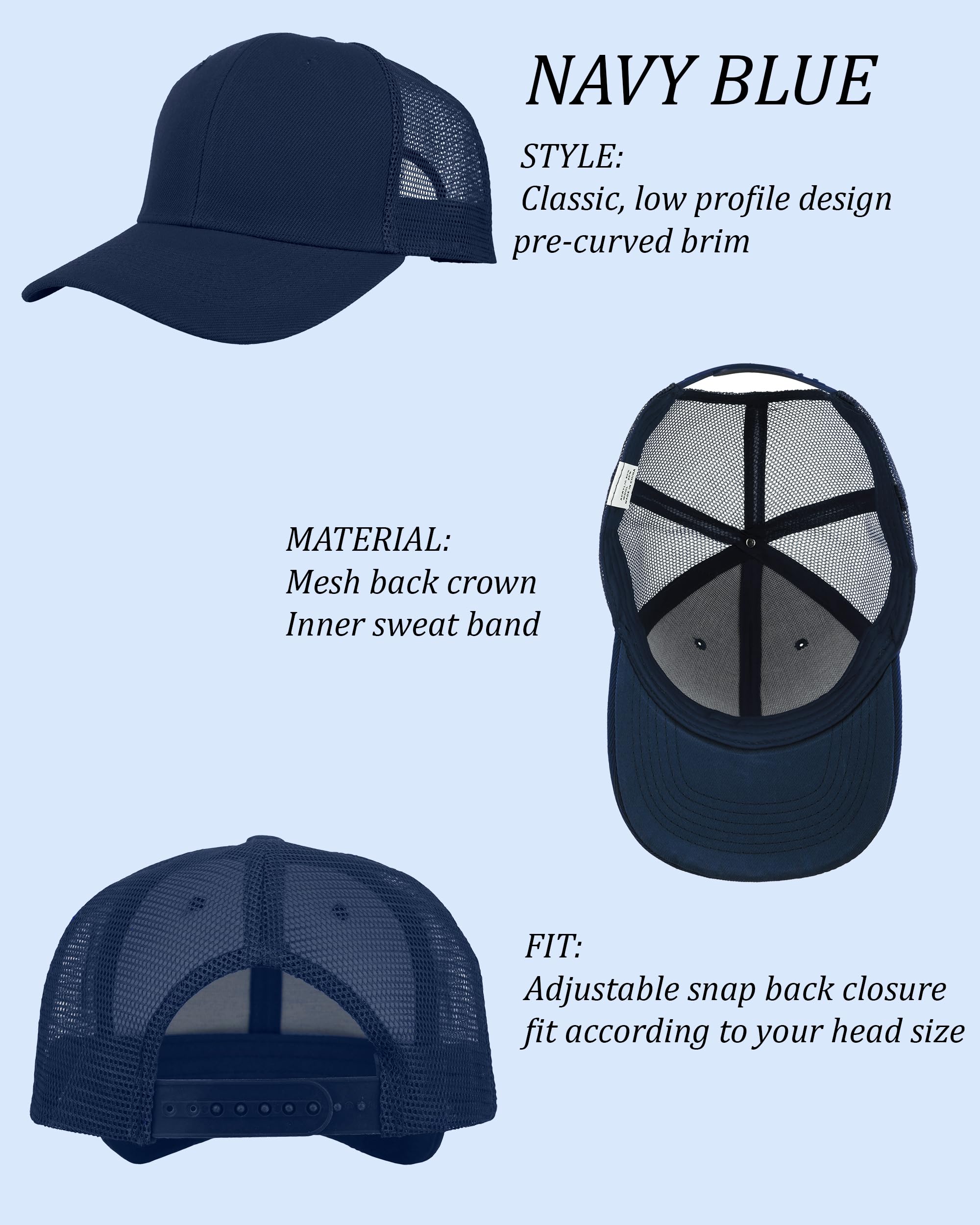 Foto 8 pulgar | Gorra De Béisbol Gelante Tr001 Mesh Trucker, Paquete De 12 Unidades, Azul Marino - Venta Internacional.