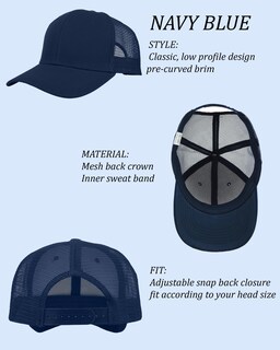 Foto 7 | Gorra De Béisbol Gelante Tr001 Mesh Trucker, Paquete De 12 Unidades, Azul Marino - Venta Internacional.