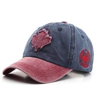 Foto 1 | Gorra De Béisbol Unisex Con Bordado De Hojas De Arce Lavadas - Venta Internacional.
