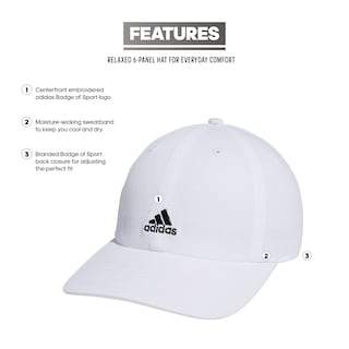 Foto 2 | Gorra De Béisbol Adidas Saturday Hat Para Mujer, Blanco/negro - Venta Internacional.