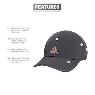 Foto 2 | Gorra Adidas Superlite Para Mujer, Ajuste Relajado, Color Gris Y Rosa - Venta Internacional.