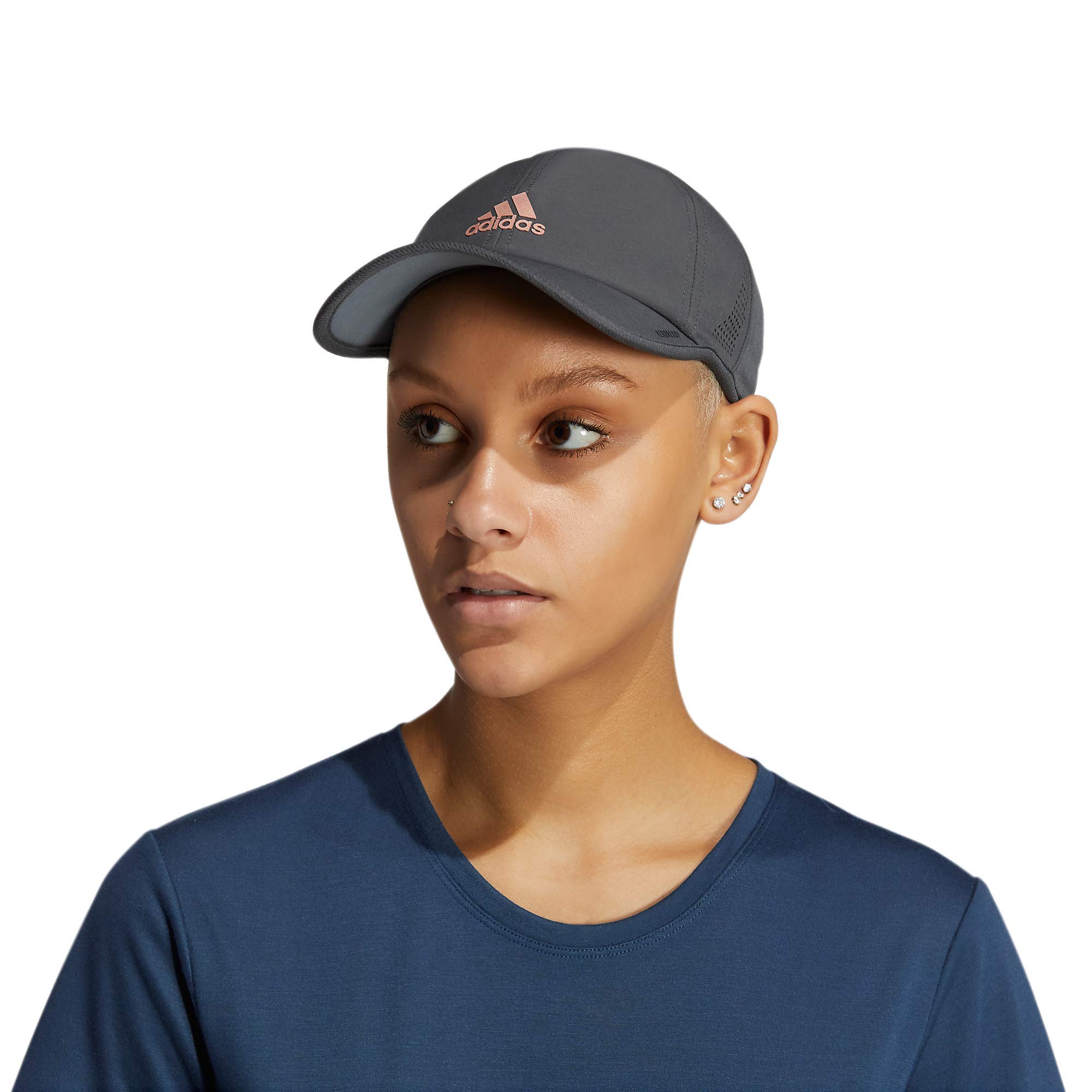 Foto 6 pulgar | Gorra Adidas Superlite Para Mujer, Ajuste Relajado, Color Gris Y Rosa - Venta Internacional.