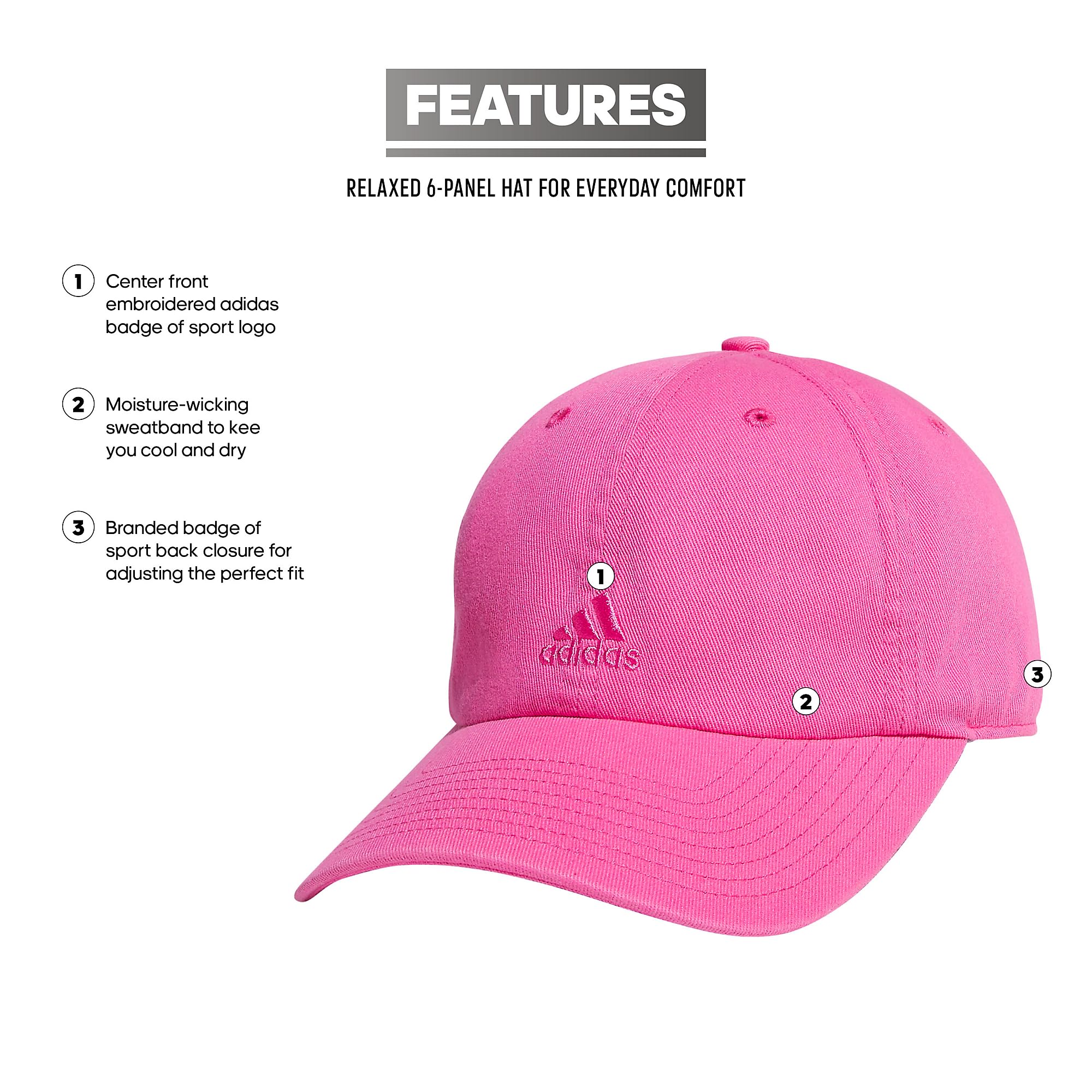 Foto 3 pulgar | Gorra De Béisbol Adidas Saturday Para Mujer, Corte Holgado - Venta Internacional.