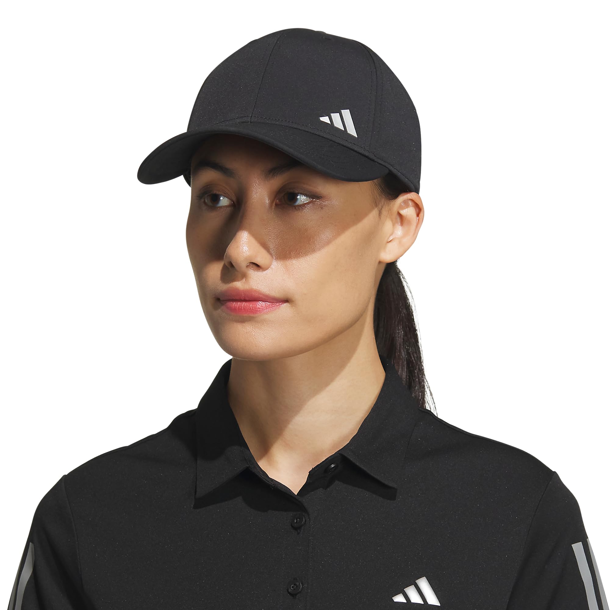 Foto 6 pulgar | Gorra De Béisbol Adidas Para Mujer Con Forma De Cola De Caballo Sin Espalda, Color Negro Y Plateado - Venta Internaci