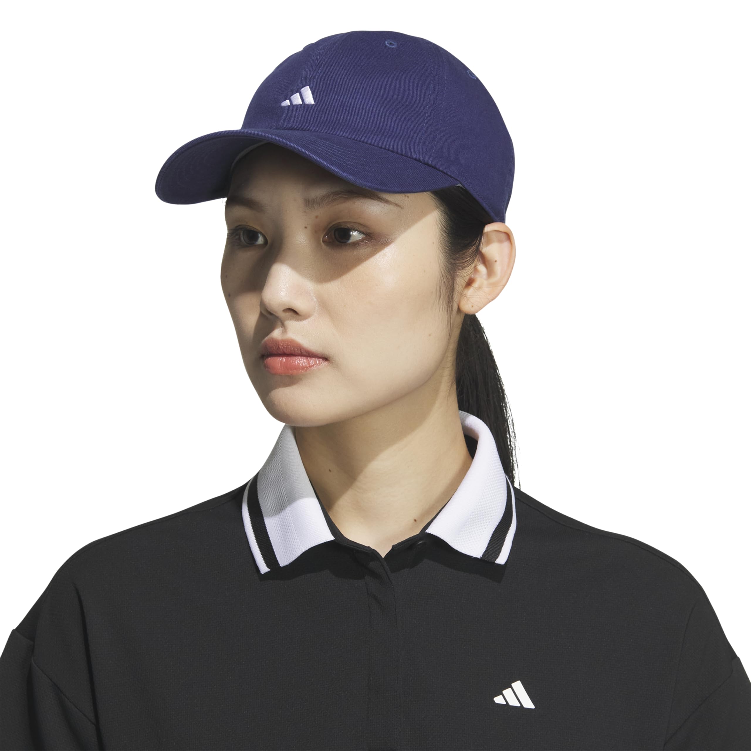 Foto 6 pulgar | Gorra Adidas Saturday Para Mujer, Corte Holgado, Azul Oscuro/blanco - Venta Internacional.