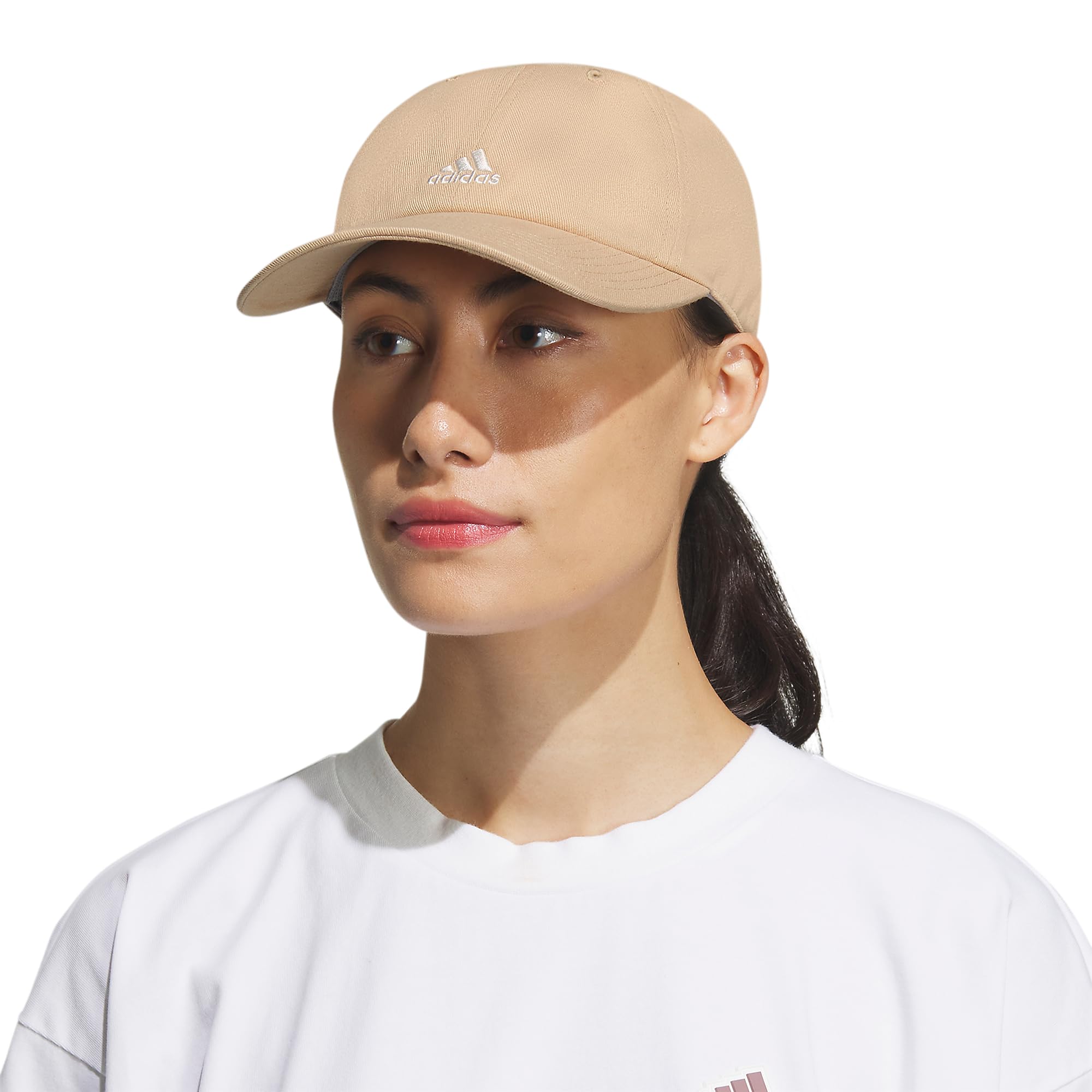 Foto 6 pulgar | Gorra De Béisbol Adidas Saturday Hat Magic Para Mujer, Color Beige Y Blanco Roto - Venta Internacional.