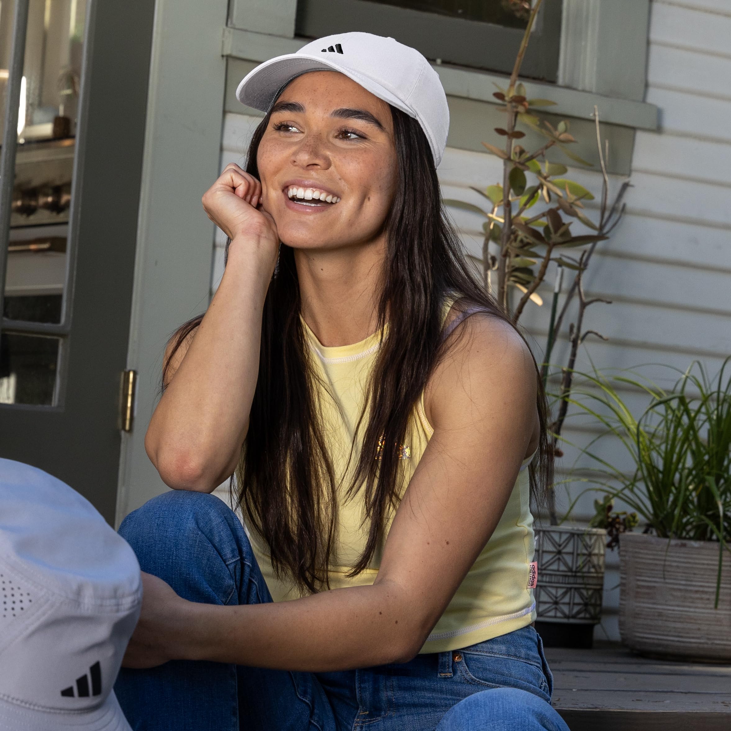 Foto 8 pulgar | Gorra Adidas Saturday Para Mujer, Corte Holgado, Atlética, Blanco/negro - Venta Internacional.