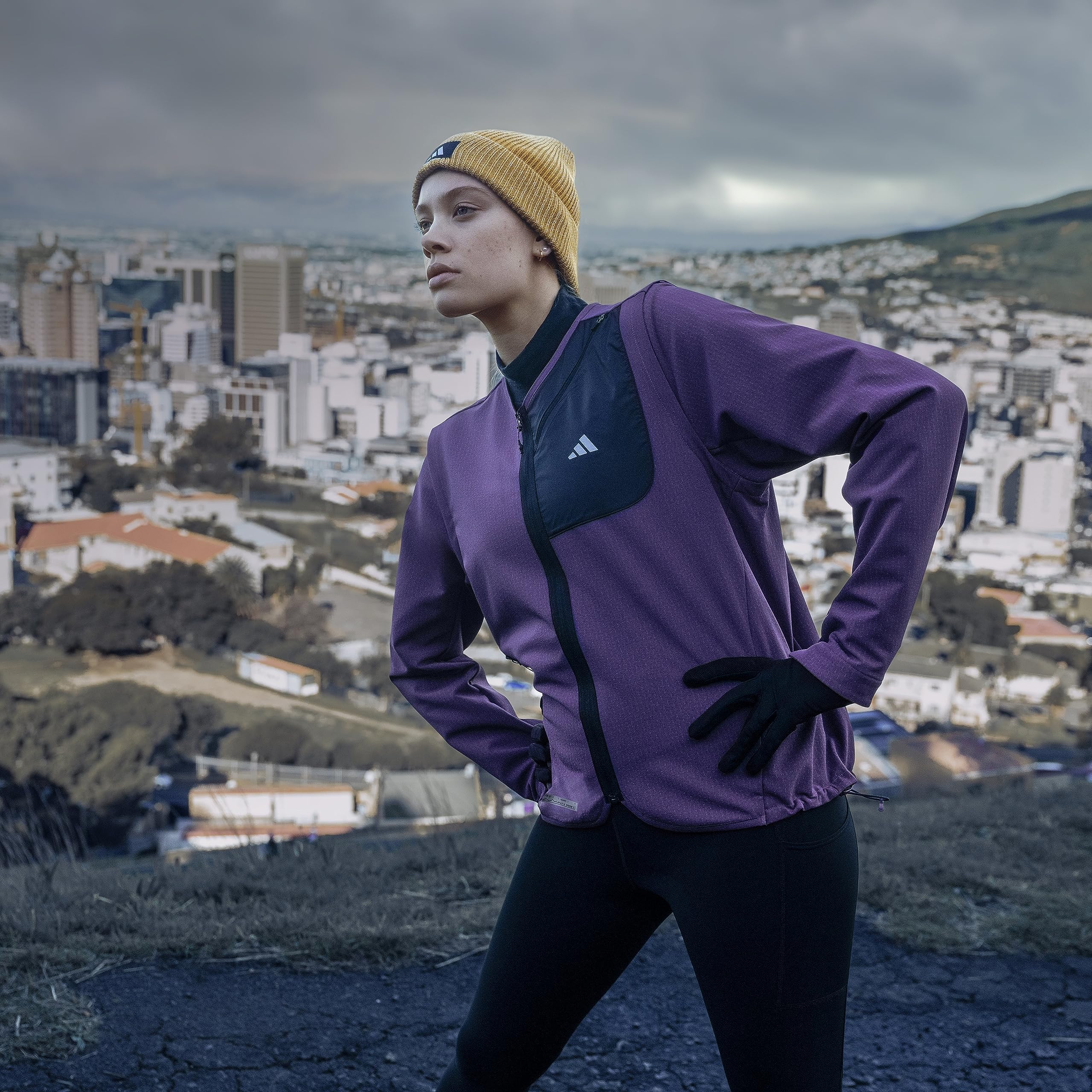 Foto 7 | Gorro Adidas Bliss Para Mujer, Color Lila, Blanco Y Ónix Transparente - Venta Internacional.