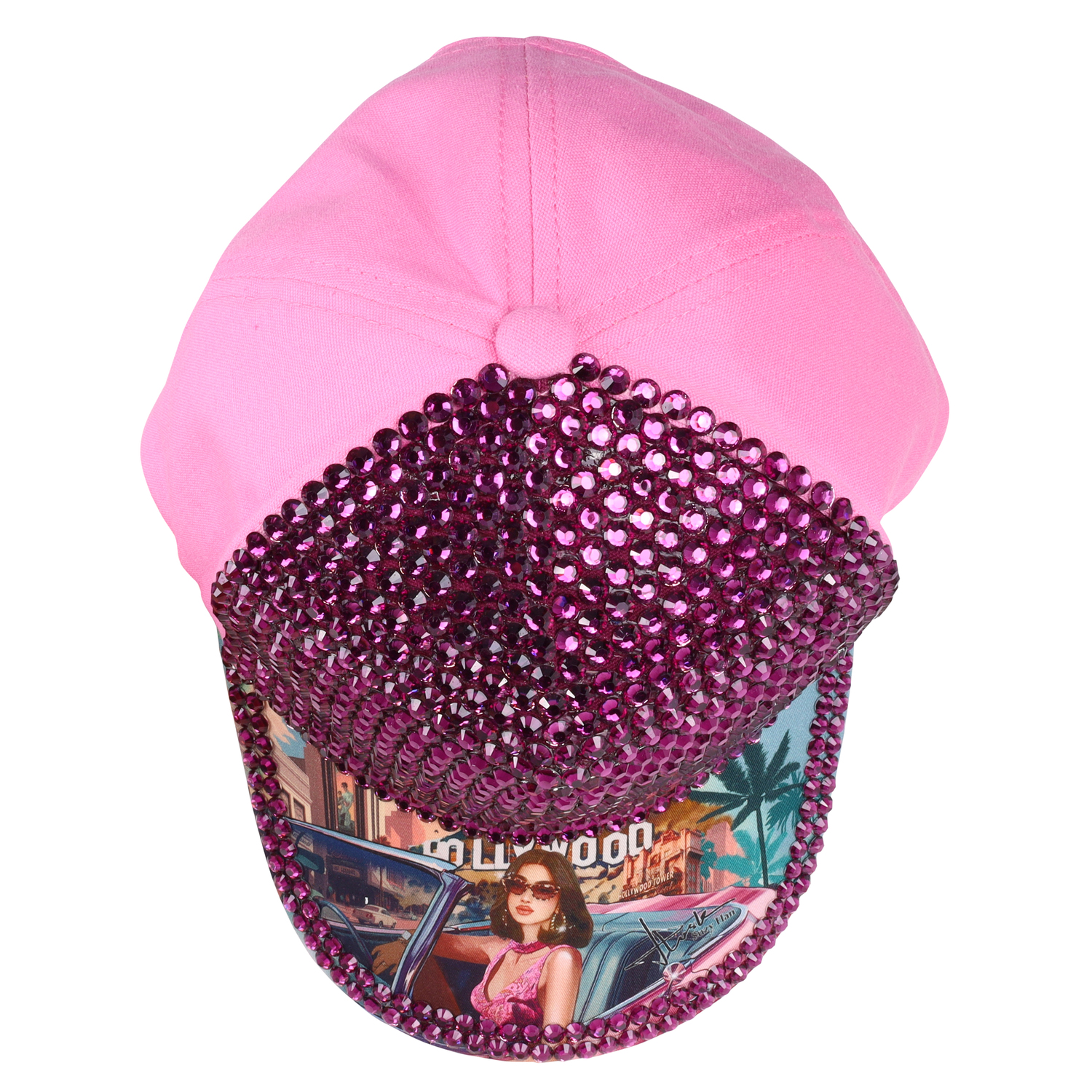 Foto 4 pulgar | Gorra Nicole Lee Fashion Pedrería Print Hollywood Dr